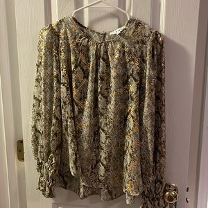 THML gold foil snake print top- Size Small